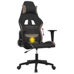 PC, gaming si accesorii - Gaming - Accesorii gaming - Scaune gaming - Scaun de gaming cu masaj, negru si taupe, material textil - Infinity.ro