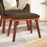 Casa si Gradina - Mobilier - Scaune si fotolii - Tabureti - Taburet, maro, 45x29,5x35 cm, textil & piele ecologica - Infinity.ro