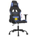 PC, gaming si accesorii - Gaming - Accesorii gaming - Scaune gaming - Scaun de gaming cu masaj, negru si albastru, material textil - Infinity.ro