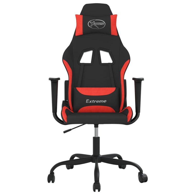 PC, gaming si accesorii - Gaming - Accesorii gaming - Scaune gaming - Scaun de gaming cu masaj, negru si rosu, material textil - Infinity.ro