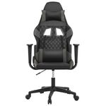 PC, gaming si accesorii - Gaming - Accesorii gaming - Scaune gaming - Scaun de gaming de masaj, negru si gri, piele ecologica - Infinity.ro