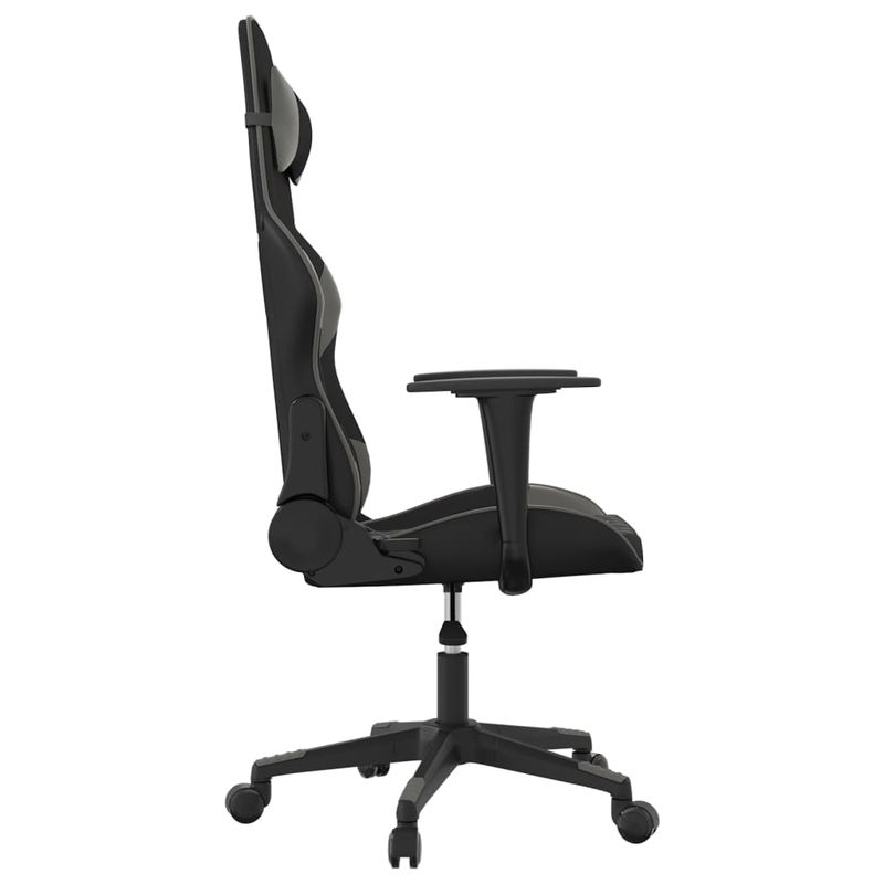 PC, gaming si accesorii - Gaming - Accesorii gaming - Scaune gaming - Scaun de gaming de masaj, negru si gri, piele ecologica - Infinity.ro