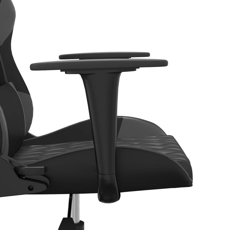 PC, gaming si accesorii - Gaming - Accesorii gaming - Scaune gaming - Scaun de gaming de masaj, negru si gri, piele ecologica - Infinity.ro
