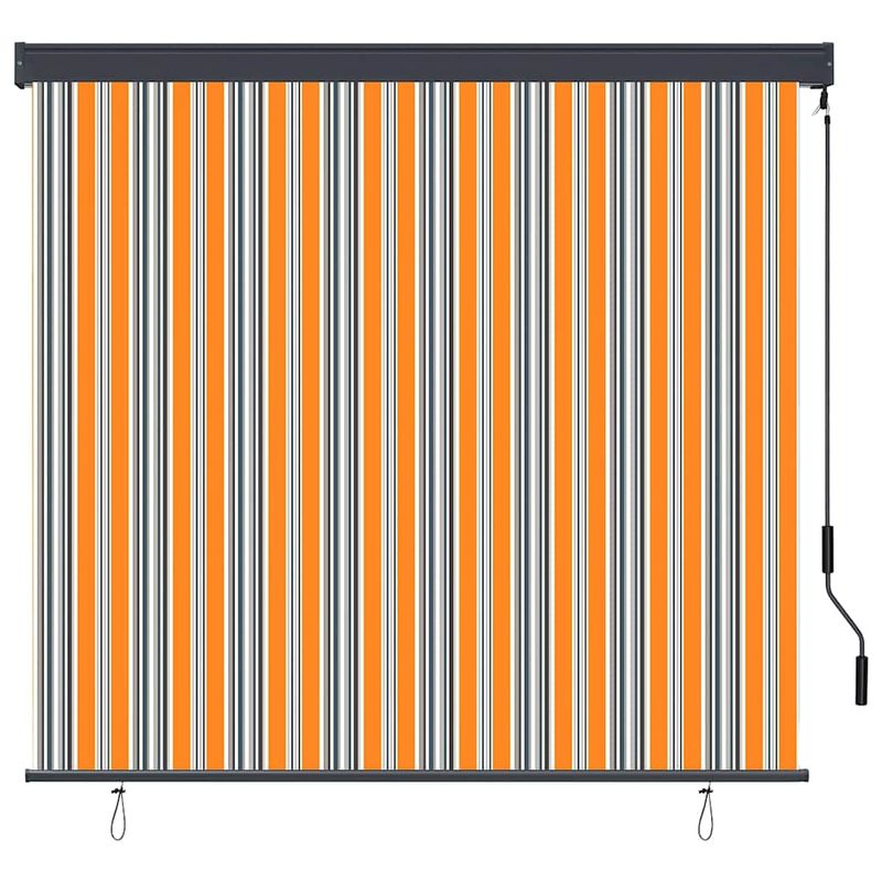 Casa si Gradina - Textile si covoare - Rulouri si jaluzele - Jaluzea Rulou de Exterior Dungi Galben si albastru 180 x 250 cm - Infinity.ro