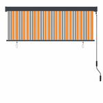 Casa si Gradina - Textile si covoare - Rulouri si jaluzele - Jaluzea Rulou de Exterior Dungi Galben si albastru 180 x 250 cm - Infinity.ro