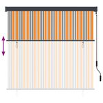 Casa si Gradina - Textile si covoare - Rulouri si jaluzele - Jaluzea Rulou de Exterior Dungi Galben si albastru 180 x 250 cm - Infinity.ro