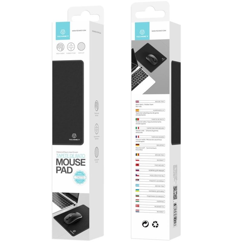 PC, gaming si accesorii - Periferice PC - Mousepad - Pad pentru mouse cu baza antiderapanta techancy 210 / 260 mm negru - Infinity.ro