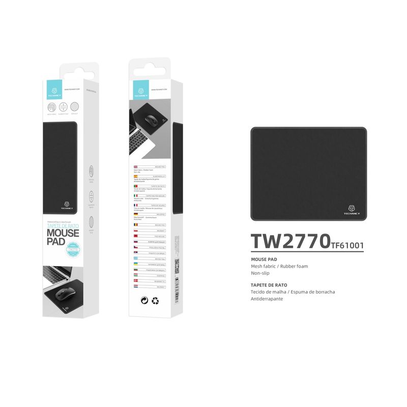 PC, gaming si accesorii - Periferice PC - Mousepad - Pad pentru mouse cu baza antiderapanta techancy 210 / 260 mm negru - Infinity.ro
