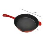 Casa si Gradina - Bucatarie si vesela - Vase pentru gatit - Tigai si seturi - Tigaie rotunda din fonta emailata pentru grill, 27x5 cm - Infinity.ro