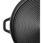 Sport si Outdoor - Camping - Bucatarie de camping - Vesela camping - Plita rotunda din fonta pentru gratar, cu manere 34x3 Cm - Infinity.ro