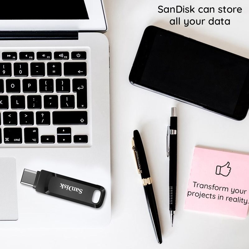 PC, gaming si accesorii - Periferice PC - Memorii USB - Stick de Memorie 128GB, USB 3.2, Type-C - SanDisk (SDDDC3-128G-G46) - Negru - Infinity.ro