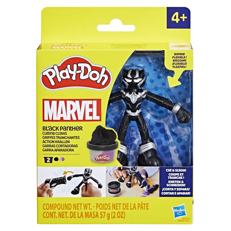 Jucarii, Copii si Bebe - Jucarii si jocuri - Figurine - Play-doh Marvel figurina flexibila cu accesorii Black Panther 10cm - Infinity.ro