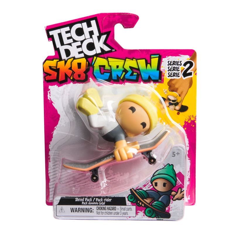 Jucarii, Copii si Bebe - Jucarii si jocuri - Figurine - Tech dech sk8 crew pachet placa si figurina 9.6cm sapca galbena - Infinity.ro