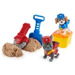 Jucarii, Copii si Bebe - Jucarii si jocuri - Figurine - Patrula catelusilor Rubble si echipa charger si wheeler constructie cu nisip kinetic - Infinity.ro