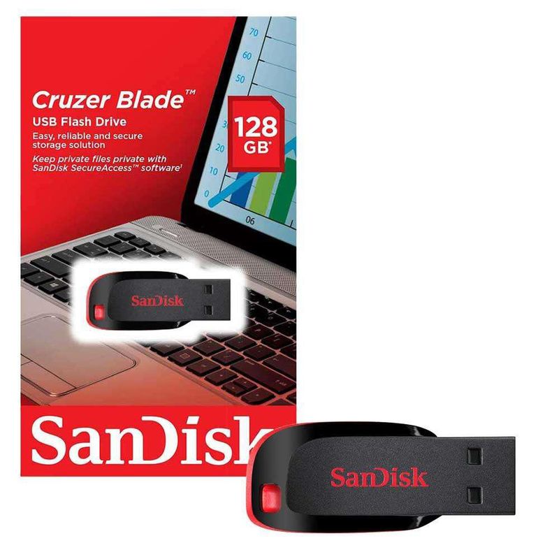 PC, gaming si accesorii - Periferice PC - Memorii USB - Stick de Memorie 128GB, USB 2.0 - SanDisk (SDCZ50-128G-B35) - Negru / Rosu - Infinity.ro