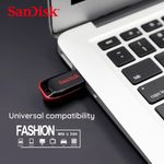 PC, gaming si accesorii - Periferice PC - Memorii USB - Stick de Memorie 128GB, USB 2.0 - SanDisk (SDCZ50-128G-B35) - Negru / Rosu - Infinity.ro