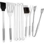 Casa si Gradina - Gradina si terasa - Gratare si accesorii - Accesorii gratare - Set 12 ustensile gratar, din otel inoxidabil, in cutie de transport metalica - Infinity.ro