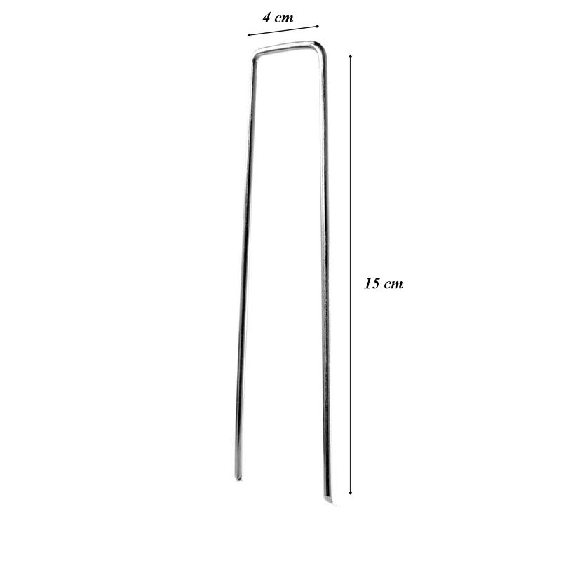 Casa si Gradina - Gradinarit si plante - Unelte gradinarit - Accesorii pentru unelte gradinarit - Set 10 bucati cuie metalice pentru fixare folie antiburuieni 4x15cm - Infinity.ro