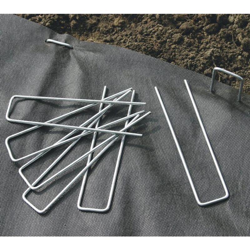 Casa si Gradina - Gradinarit si plante - Unelte gradinarit - Accesorii pentru unelte gradinarit - Set 10 bucati cuie metalice pentru fixare folie antiburuieni 4x15cm - Infinity.ro