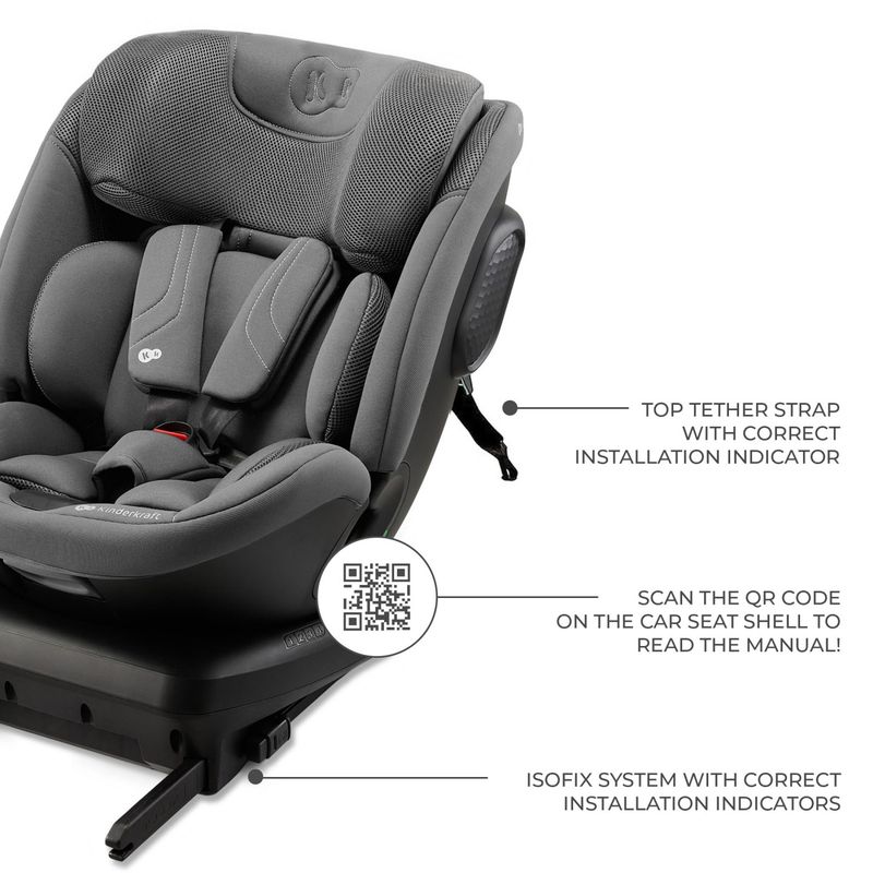 Jucarii, Copii si Bebe - Carucioare si articole de transport - Scaune auto copii - Scaun auto Kinderkraft xpedition 3 i-size 40-150 cm, grey - Infinity.ro