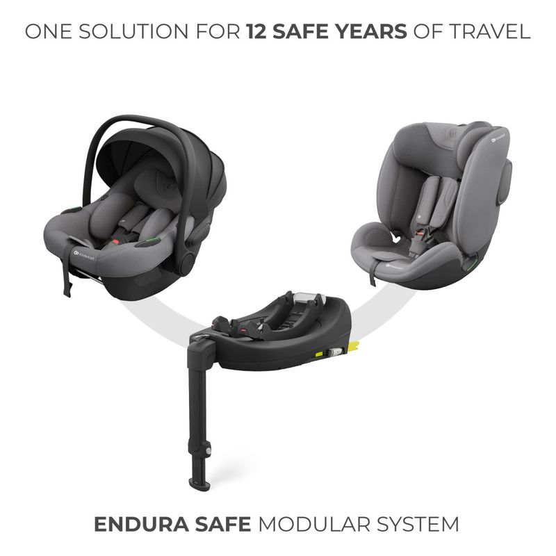 Jucarii, Copii si Bebe - Carucioare si articole de transport - Scaune auto copii - Scoica auto Kinderkraft i-lite cu baza endura safe fx grey - Infinity.ro
