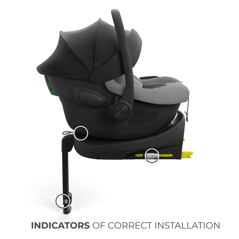 Jucarii, Copii si Bebe - Carucioare si articole de transport - Scaune auto copii - Scoica auto Kinderkraft i-lite cu baza endura safe fx grey - Infinity.ro