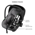 Jucarii, Copii si Bebe - Carucioare si articole de transport - Scaune auto copii - Scoica auto Kinderkraft i-lite cu baza endura safe fx grey - Infinity.ro