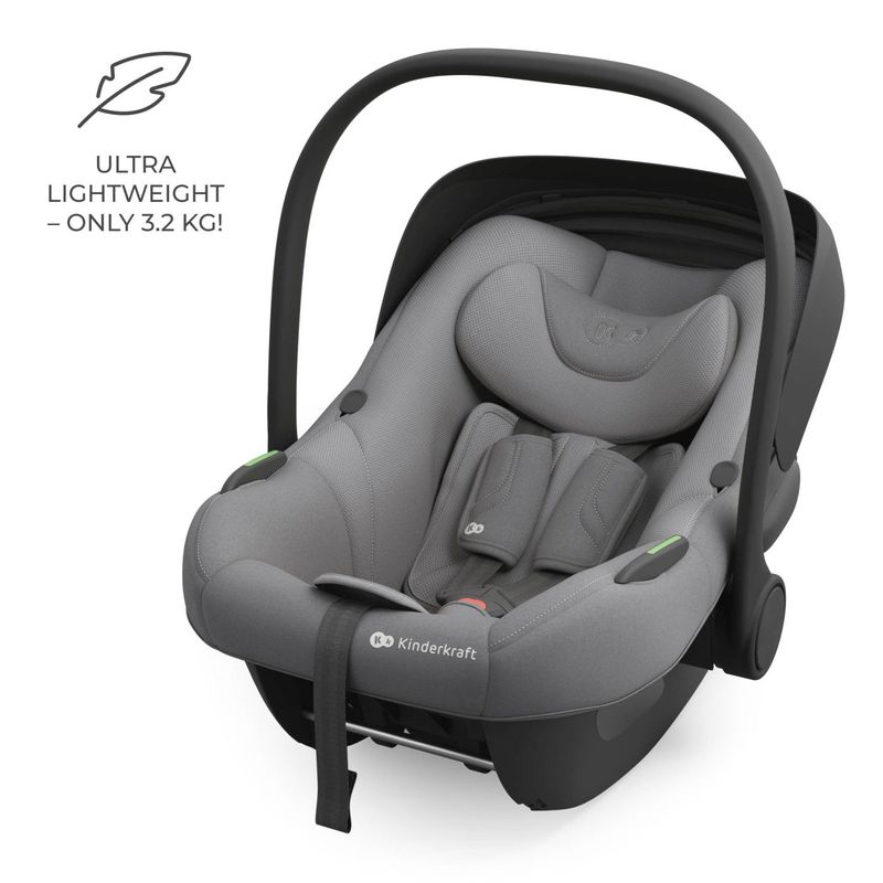 Jucarii, Copii si Bebe - Carucioare si articole de transport - Scaune auto copii - Scoica auto Kinderkraft i-lite cu baza endura safe fx grey - Infinity.ro