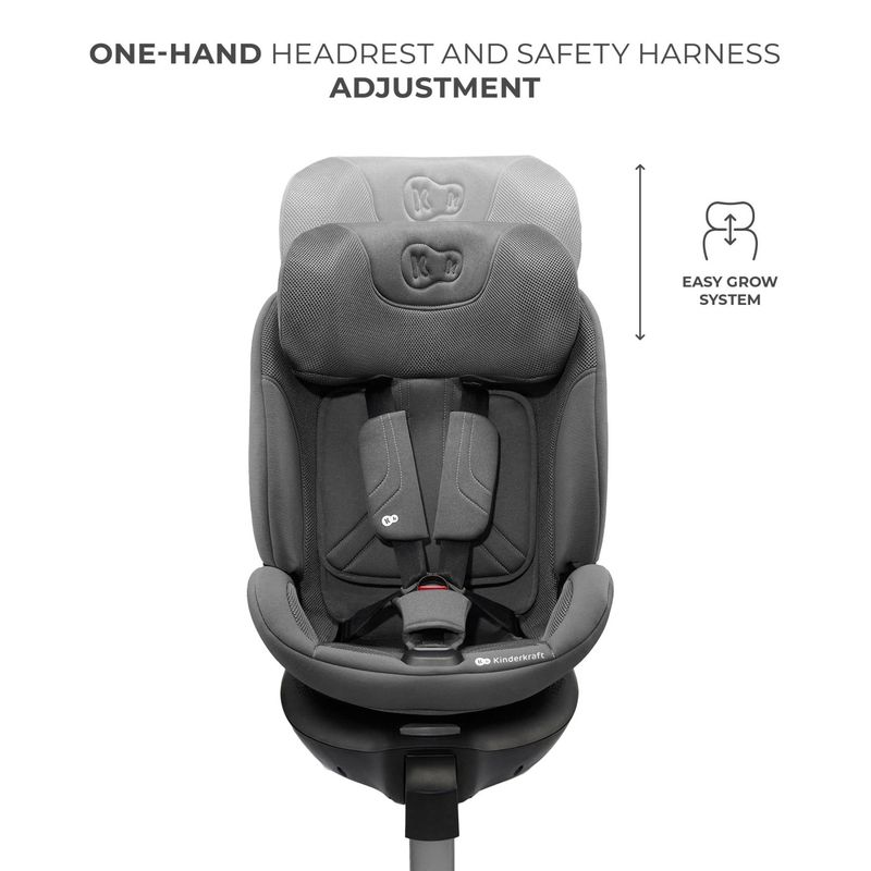 Jucarii, Copii si Bebe - Carucioare si articole de transport - Scaune auto copii - Scaun auto Kinderkraft xrider 2 i-size 40-150 cm grey - Infinity.ro