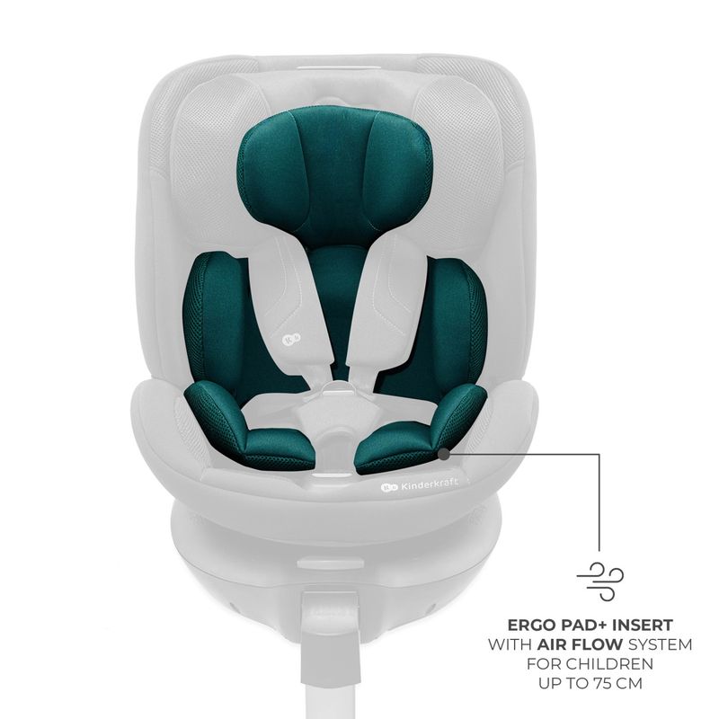 Jucarii, Copii si Bebe - Carucioare si articole de transport - Scaune auto copii - Scaun auto Kinderkraft xrider 2 i-size 40-150 cm green - Infinity.ro