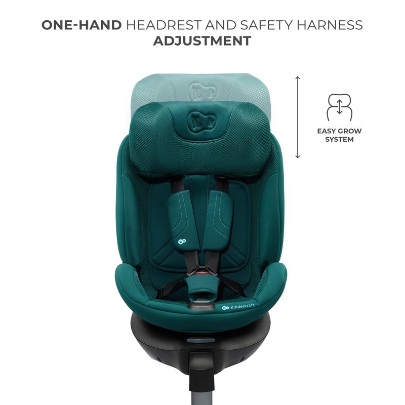 Jucarii, Copii si Bebe - Carucioare si articole de transport - Scaune auto copii - Scaun auto Kinderkraft xrider 2 i-size 40-150 cm green - Infinity.ro