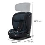 Jucarii, Copii si Bebe - Carucioare si articole de transport - Scaune auto copii - Scaun auto i-size, 76-150 cm, Kinderkraft oneto 3, isofix, graphite black - Infinity.ro