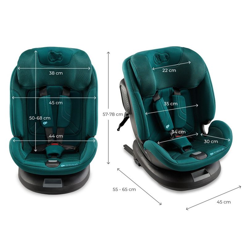 Jucarii, Copii si Bebe - Carucioare si articole de transport - Scaune auto copii - Scaun auto Kinderkraft xpedition 3 i-size 40-150 cm, green - Infinity.ro