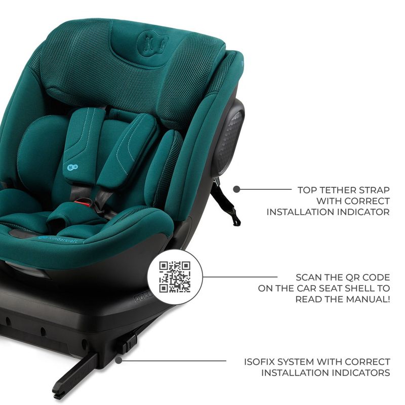 Jucarii, Copii si Bebe - Carucioare si articole de transport - Scaune auto copii - Scaun auto Kinderkraft xpedition 3 i-size 40-150 cm, green - Infinity.ro