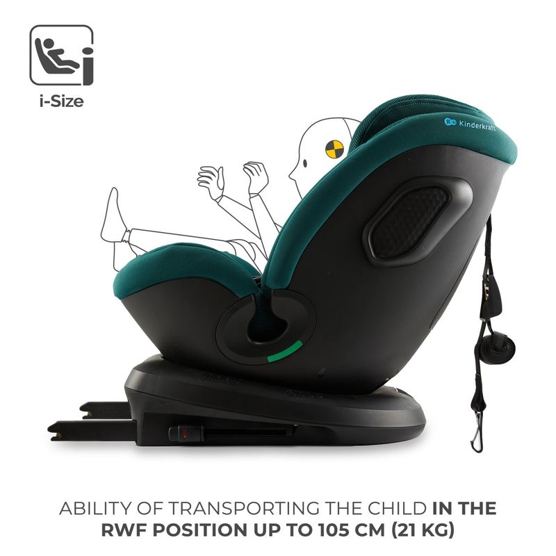 Jucarii, Copii si Bebe - Carucioare si articole de transport - Scaune auto copii - Scaun auto Kinderkraft xpedition 3 i-size 40-150 cm, green - Infinity.ro