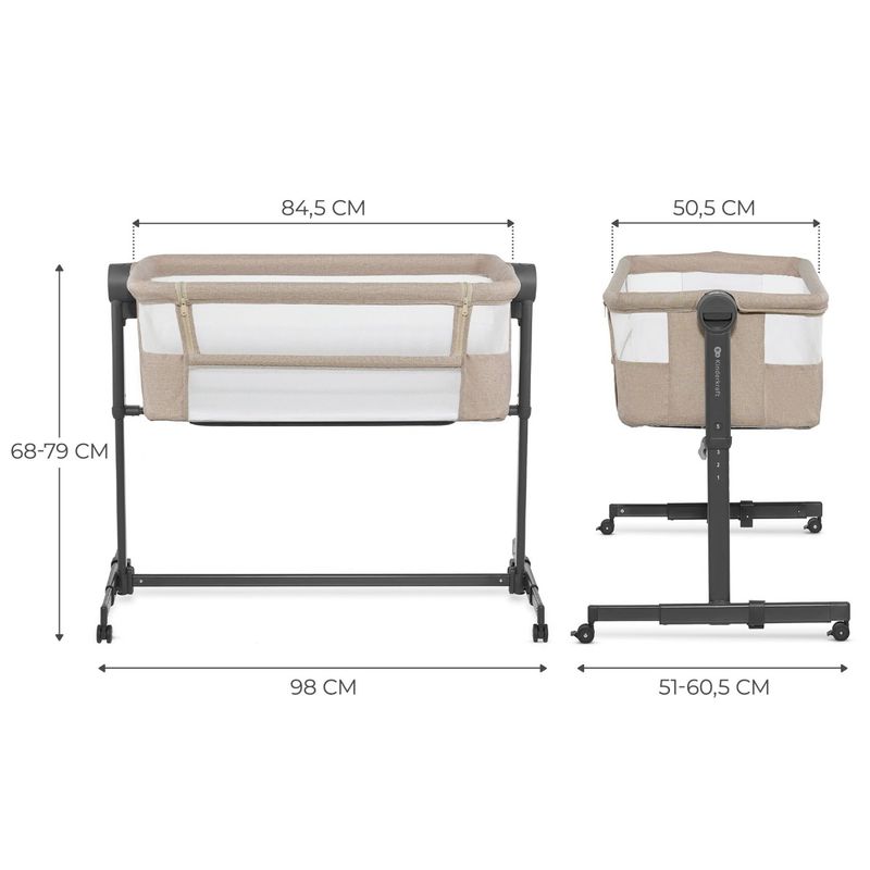 Casa si Gradina - Mobilier - Mobilier copii - Patuturi copii - Patut co-sleeper Kinderkraft neste up 2, bej - Infinity.ro