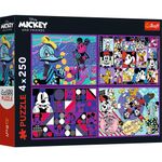 Jucarii, Copii si Bebe - Jucarii si jocuri - Jocuri si puzzle - Puzzle - Puzzle Trefl 4x250 disney mickey mouse si prietenii - Infinity.ro