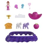 Jucarii, Copii si Bebe - Jucarii si jocuri - Jucarii de rol - Frumusete, bijuterii si accesorii fetite - Polly pocket set gentuta animalut ponei la rodeo cu accesorii - Infinity.ro