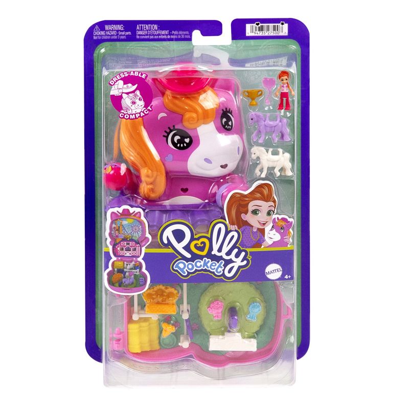 Jucarii, Copii si Bebe - Jucarii si jocuri - Jucarii de rol - Frumusete, bijuterii si accesorii fetite - Polly pocket set gentuta animalut ponei la rodeo cu accesorii - Infinity.ro