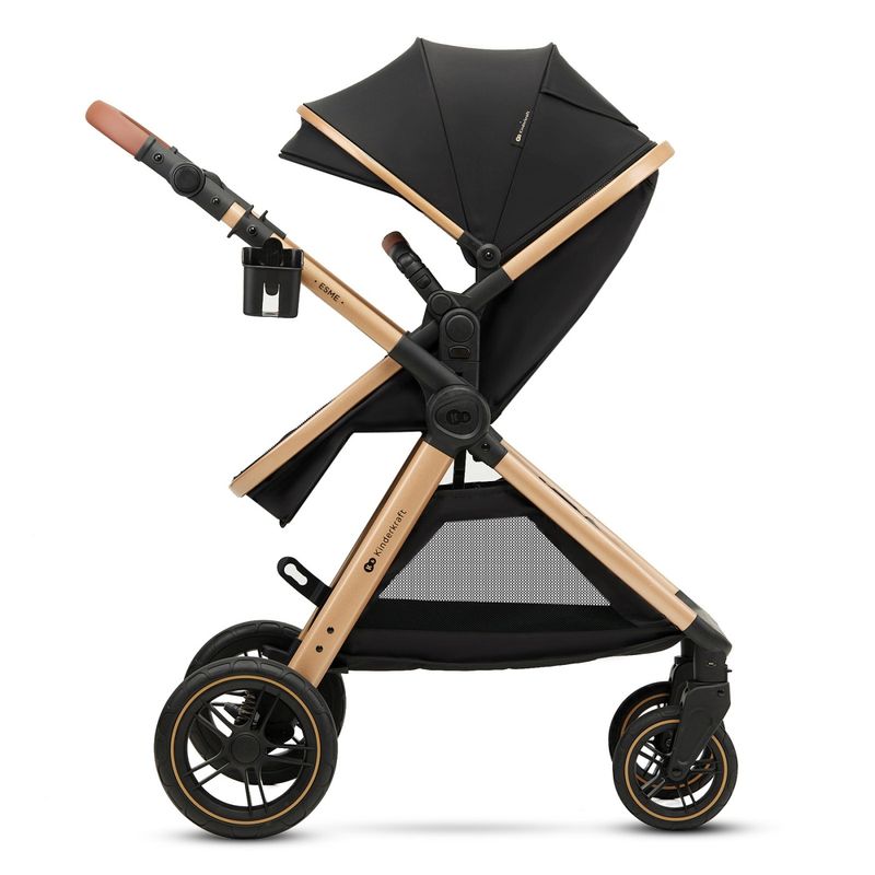 Jucarii, Copii si Bebe - Carucioare si articole de transport - Carucioare - Carucioare 3 in 1 - Carucior Kinderkraft esme, 3 in 1, pure black - Infinity.ro