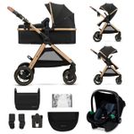 Jucarii, Copii si Bebe - Carucioare si articole de transport - Carucioare - Carucioare 3 in 1 - Carucior Kinderkraft esme, 3 in 1, pure black - Infinity.ro