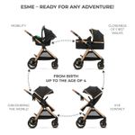 Jucarii, Copii si Bebe - Carucioare si articole de transport - Carucioare - Carucioare 3 in 1 - Carucior Kinderkraft esme, 3 in 1, pure black - Infinity.ro