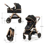 Jucarii, Copii si Bebe - Carucioare si articole de transport - Carucioare - Carucioare 3 in 1 - Carucior Kinderkraft esme, 3 in 1, pure black - Infinity.ro