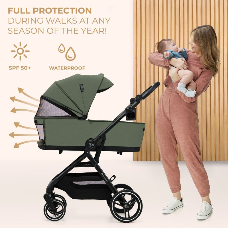 Jucarii, Copii si Bebe - Carucioare si articole de transport - Carucioare - Carucioare 3 in 1 - Carucior Kinderkraft yoxi 3in1 (mink pro) mistic green - Infinity.ro