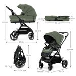 Jucarii, Copii si Bebe - Carucioare si articole de transport - Carucioare - Carucioare 3 in 1 - Carucior Kinderkraft yoxi 3in1 (mink pro) mistic green - Infinity.ro
