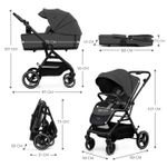 Jucarii, Copii si Bebe - Carucioare si articole de transport - Carucioare - Carucioare 3 in 1 - Carucior Kinderkraft yoxi 3in1 (mink pro) moon grey - Infinity.ro