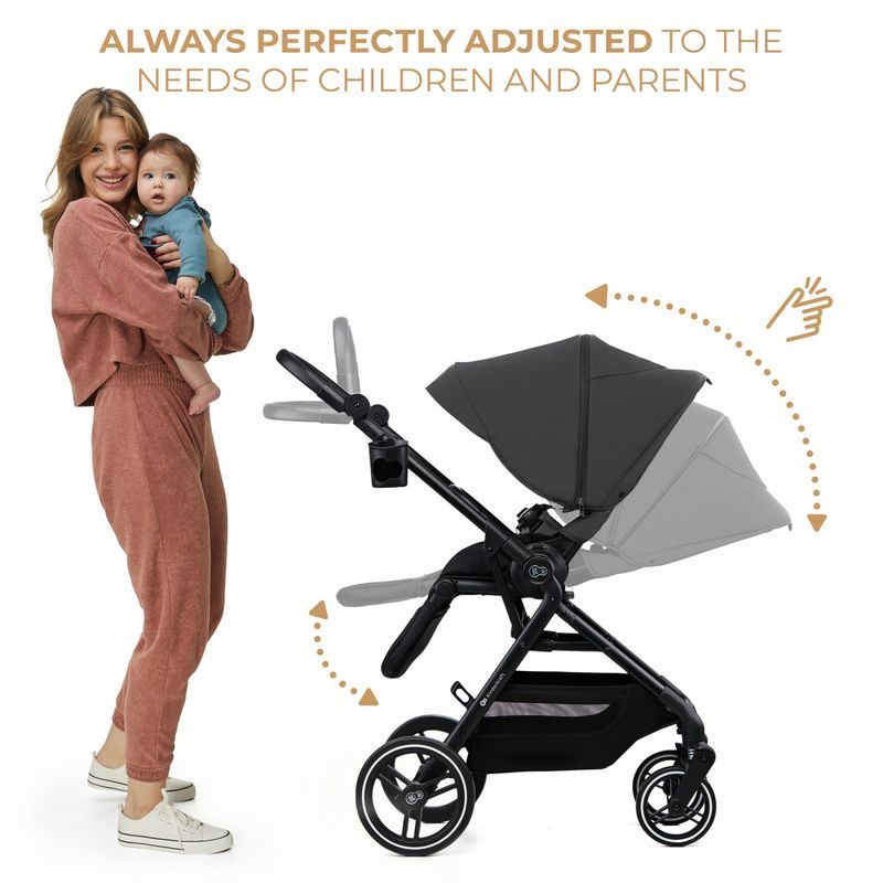 Jucarii, Copii si Bebe - Carucioare si articole de transport - Carucioare - Carucioare 3 in 1 - Carucior Kinderkraft yoxi 3in1 (mink pro) moon grey - Infinity.ro