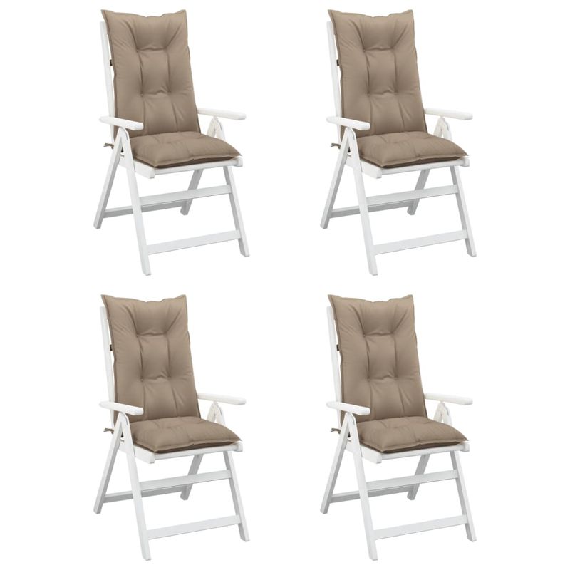 Casa si Gradina - Textile si covoare - Perne si pilote - Perne decorative - Perne scaun cu spatar inalt 4 buc. gri taupe 120x50x7 cm textil - Infinity.ro