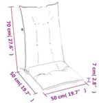 Casa si Gradina - Textile si covoare - Perne si pilote - Perne decorative - Perne scaun cu spatar inalt 4 buc. gri taupe 120x50x7 cm textil - Infinity.ro