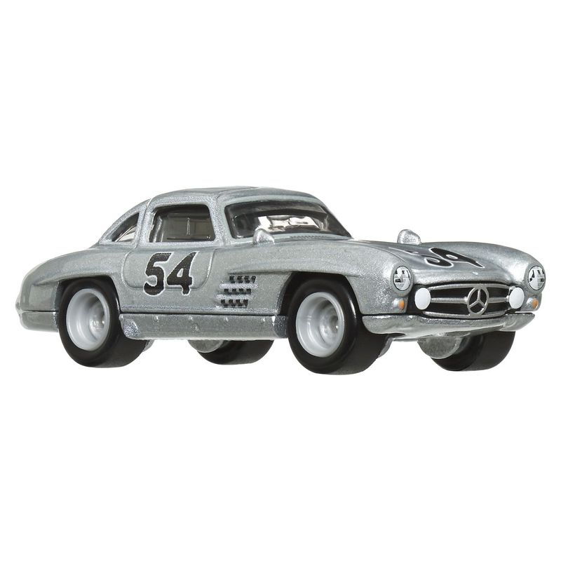 Jucarii, Copii si Bebe - Jucarii si jocuri - Vehicule si jucarii cu telecomanda - Masinute - Hot wheels transportator  mercedes-benz 55 blaues wunder cu masinuta mercedes-benz 300 sl scara 1:64 - Infinity.ro